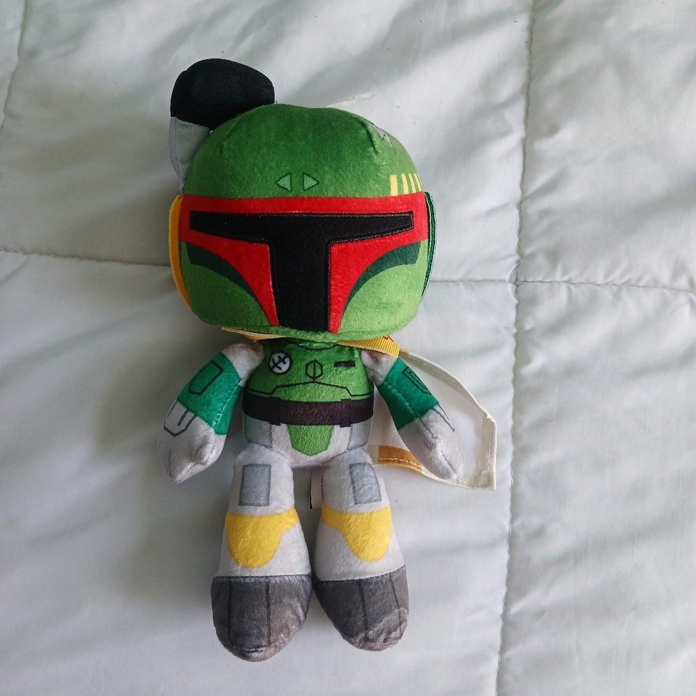 Star Wars Boba Fett Plush - Green, Red, Yellow, Black